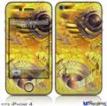 iPhone 4 Decal Style Vinyl Skin - Golden Breasts (DOES NOT fit newer iPhone 4S)